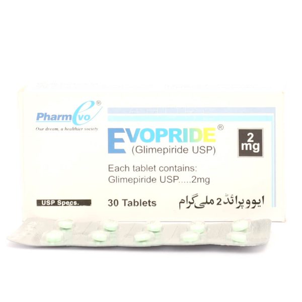 Evopride Plus 2mg tablets in Pakistan