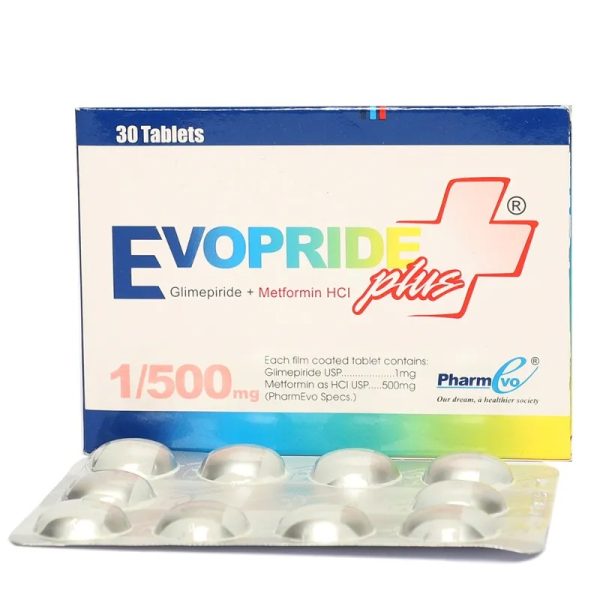 Evopride Plus 1/500mg tablets in Pakistan