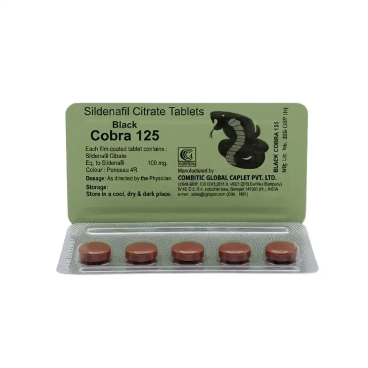 Black Cobra 125mg Tablets Price in Pakistan
