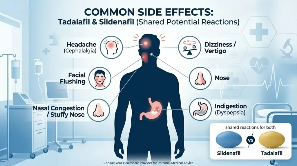 side effects inforgraphics of tadalafil vs sildenafil